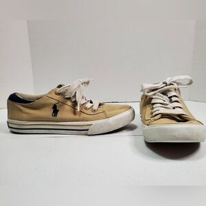 Polo Ralph Lauren shoes 2.5 Beige Children Shoe Canvas Neutral Preppy Streetwear